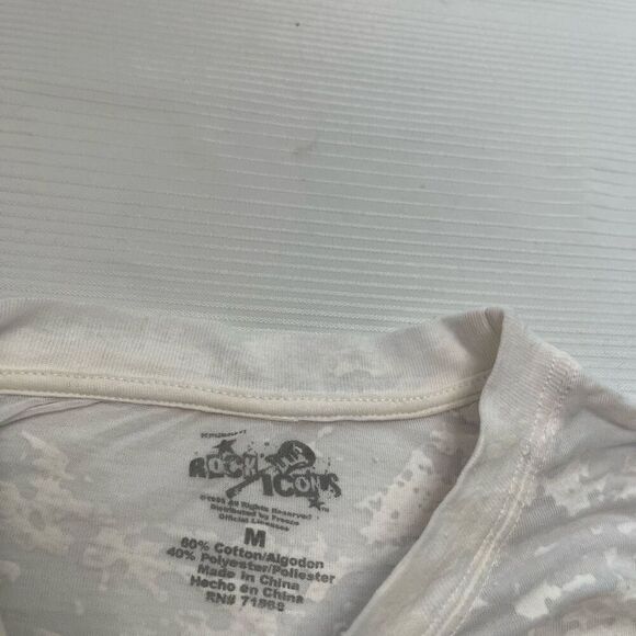 Rock Icons Jimmy Hendrix Women’s Y2k Burn Out T-Shirt Size Medium New - Picture 3 of 6